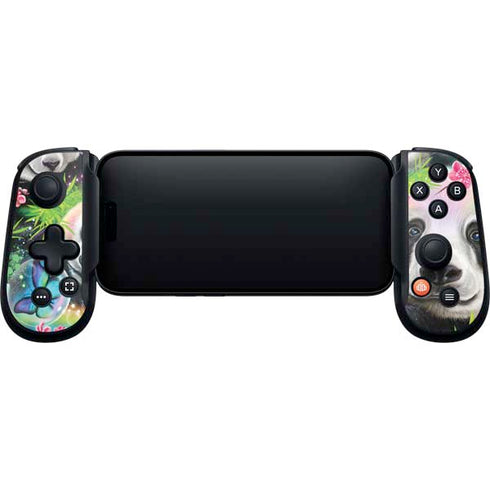 Rainbow Pandas with Butterflies by Sheena Pike Backbone One for iPhone Game Controller Skin
